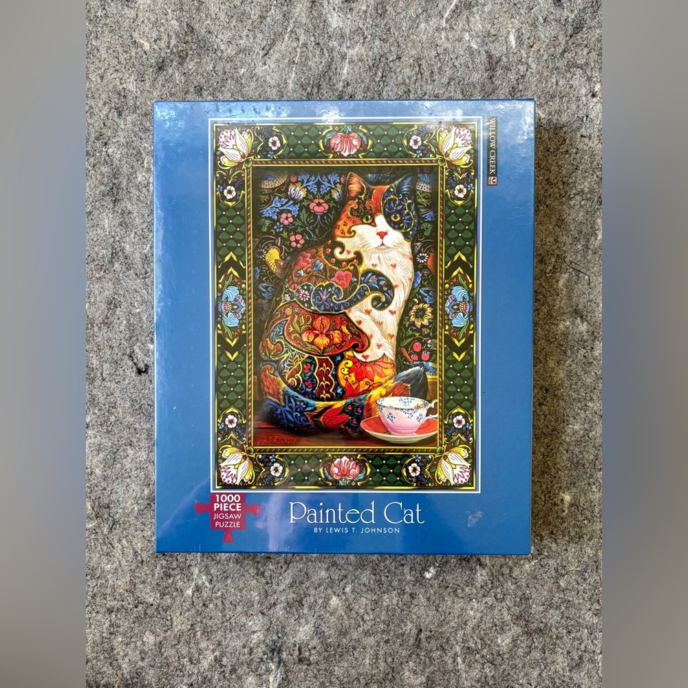 Painted cat by Lewis T Johnson 1000 piece jigsaw puzzle new in packaging